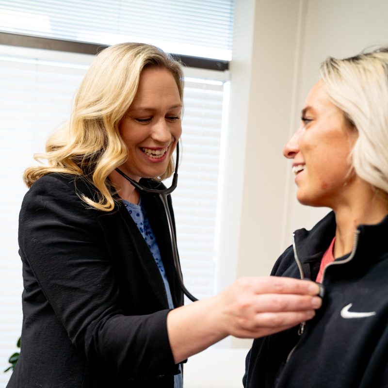 Dr Larissa Giuliano treating patient